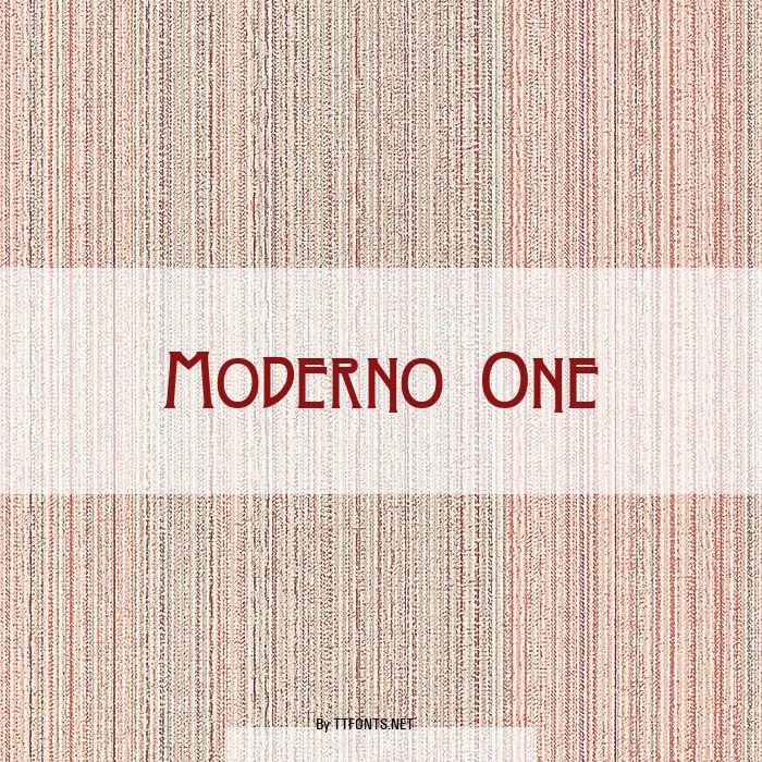 Moderno One example